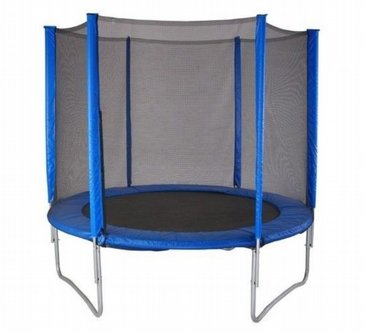 טרמפולינה / קפצית לילדים בקוטר 2.44 מטר / 8FT, כוללת רשת הגנה חיצונית וסולם טרמפולינה / קפצית לילדים בקוטר 2.44 מטר / 8FT, כוללת רשת הגנה חיצונית וסולם