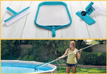 ערכת ניקוי בסיסית INTEX הכוללת רשת שטוחה+מברשת+ראש שאיבה, דגם 29056 ערכת ניקוי בסיסית INTEX הכוללת רשת שטוחה+מברשת+ראש שאיבה, דגם 29056