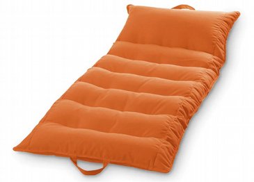 פוף מזרון איכותי צף בבריכה, עמיד לתנאי חוץ, מיוצר בישראל, דגם לגונה בגוון כתום פוף מזרון איכותי צף בבריכה, עמיד לתנאי חוץ, מיוצר בישראל, דגם לגונה בגוון כתום