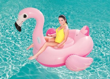 מזרון מתנפח צף BESTWAY בעיצוב פלמינגו כולל ידיות אחיזה, דגם 41110 מזרון מתנפח צף BESTWAY בעיצוב פלמינגו כולל ידיות אחיזה, דגם 41110