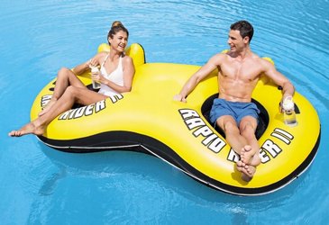 אבוב זוגי מתנפח BESTWAY כולל משענות גב, ידיות אחיזה וצידנית, דגם 43113 אבוב זוגי מתנפח BESTWAY כולל משענות גב, ידיות אחיזה וצידנית, דגם 43113