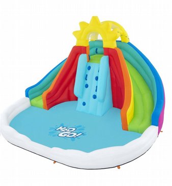 מתנפח מים בעיצוב מתוק של קשת בענן הכולל 2 מגלשות+קיר טיפוס+בריכת שיכשוך+מתזי מים לרענון Bestway דגם 53462 דגם חדש 2026 - מכירה מוקדמת: אספקה במרץ 2026! מתנפח מים בעיצוב מתוק של קשת בענן הכולל 2 מגלשות+קיר טיפוס+בריכת שיכשוך+מתזי מים לרענון Bestway דגם 53462 דגם חדש 2026 - מכירה מוקדמת: אספקה במרץ 2026!