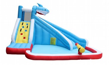 מתנפח מים, בעיצוב כריש, הכולל קיר טיפוס+מגלשה+בריכת שכשוכית+תותח מים, אורך:4.00 רוחב:3.00 גובה:2.40 דגם 63114 Jumper ג'אמפר מתנפח מים, בעיצוב כריש, הכולל קיר טיפוס+מגלשה+בריכת שכשוכית+תותח מים, אורך:4.00 רוחב:3.00 גובה:2.40 דגם 63114 Jumper ג'אמפר