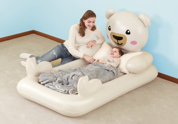 מיטה מתנפחת/מזרן מתנפח נשלף יחיד לילדים BESTWAY בעיצוב דובי, סדרת DREAMCHASER airbeds דגם 67712 מיטה מתנפחת/מזרן מתנפח נשלף יחיד לילדים BESTWAY בעיצוב דובי, סדרת DREAMCHASER airbeds דגם 67712