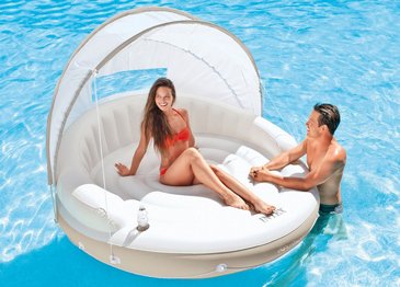 כורסת צדפה זוגית מתנפחת צפה INTEX הכוללת צילון הניתן להסרה, משענת גב ו-2 מחזיקי כוסות, דגם 58292 כורסת צדפה זוגית מתנפחת צפה INTEX הכוללת צילון הניתן להסרה, משענת גב ו-2 מחזיקי כוסות, דגם 58292